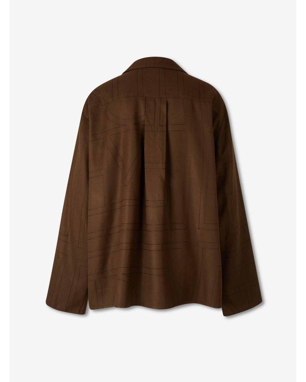 Totême Brown Monogram Flannel Blouse