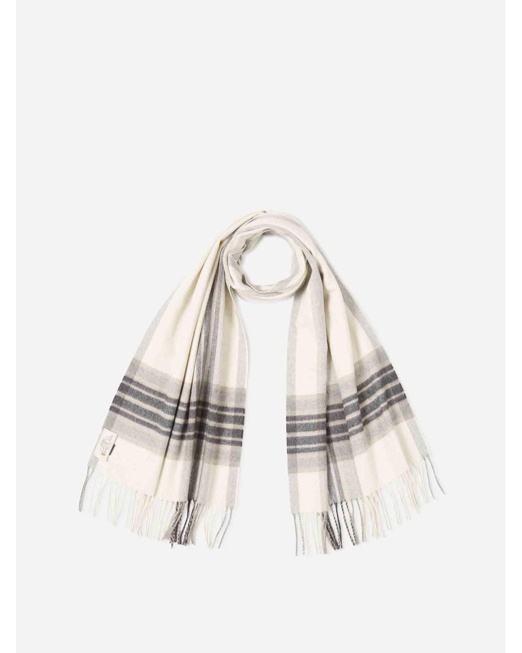 Santa Eulalia Natural Cashmere Checked Scarf for men