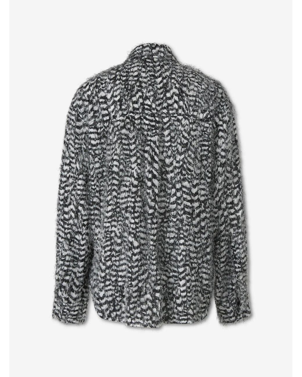 Bottega Veneta Gray Feather Effect Shirt