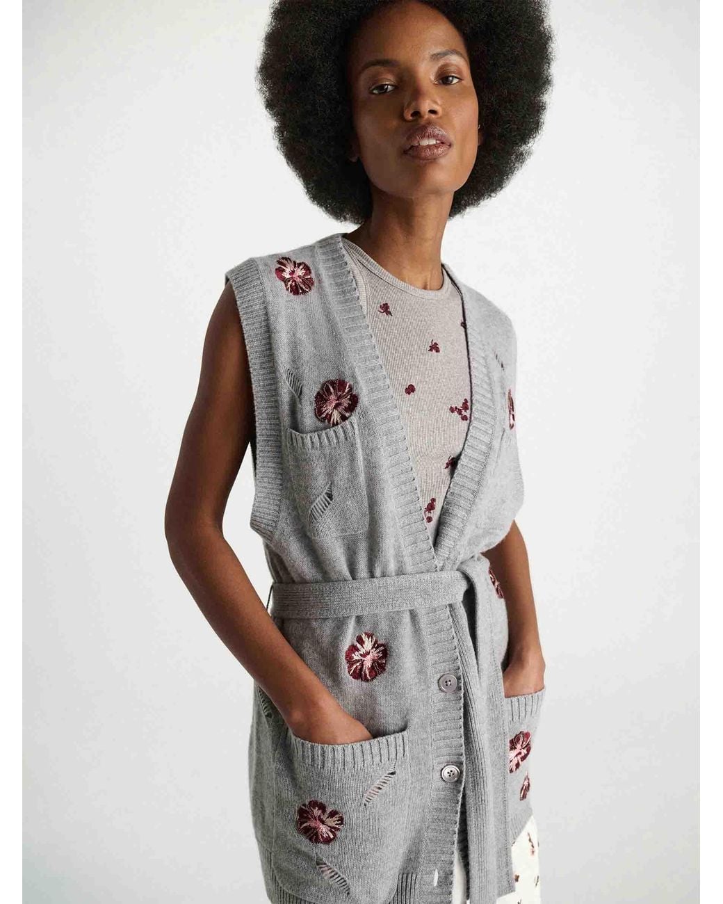 Dorothee Schumacher Blue Blooming Statements Cardigan