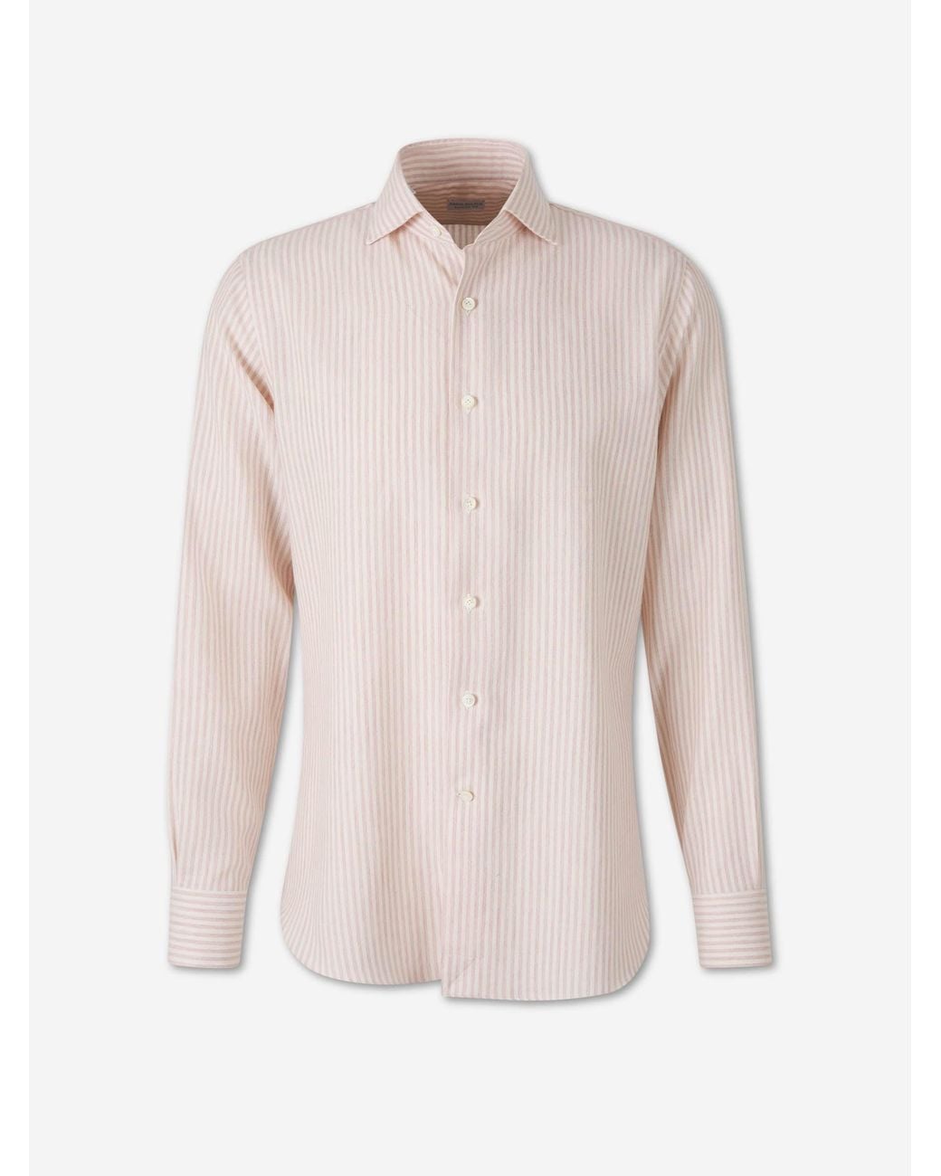 Santa Eulalia Pink Striped Cotton Shirt for men