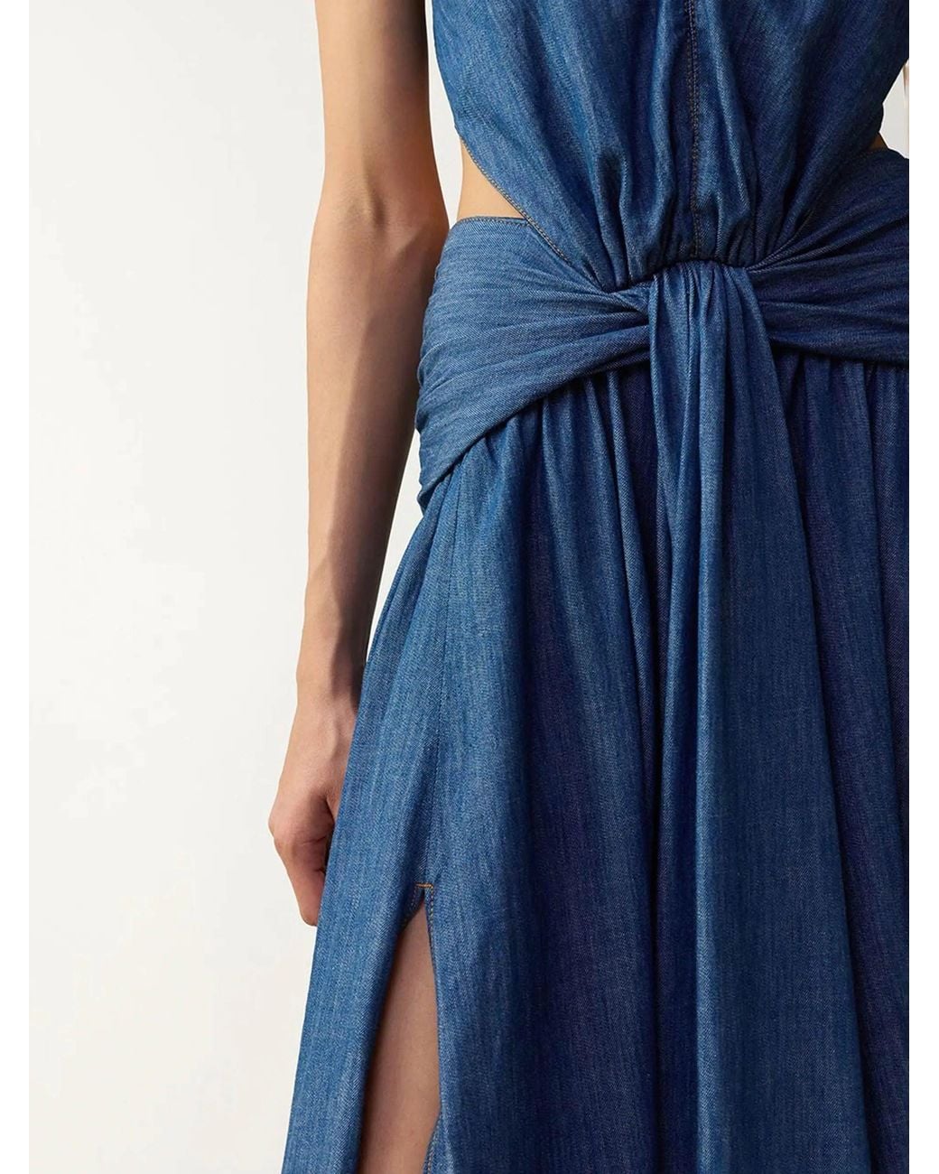 Zimmermann Blue Draped Denim Dress