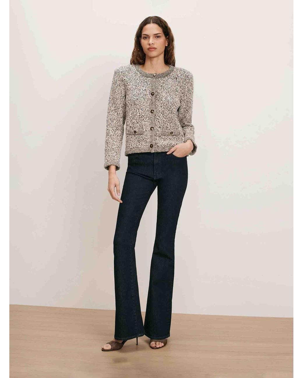 Veronica Beard Natural Rexton Cardigan