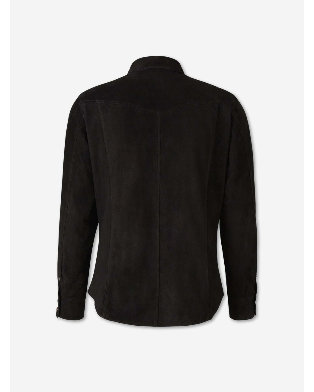 Santa Eulalia Black Suede Overshirt for men
