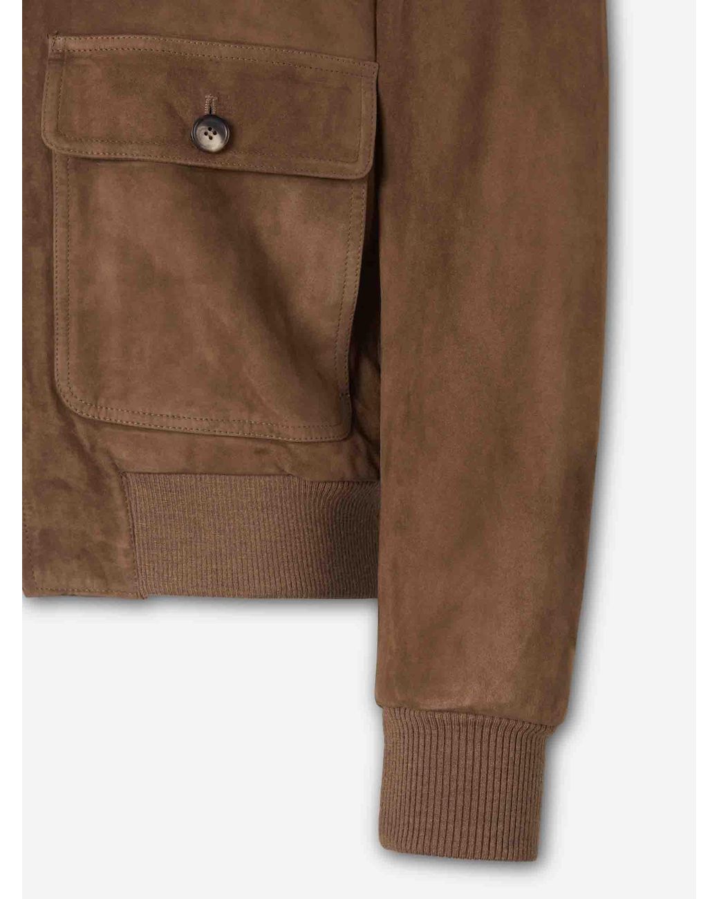 Santa Eulalia Brown Casual Leather Jacket for men