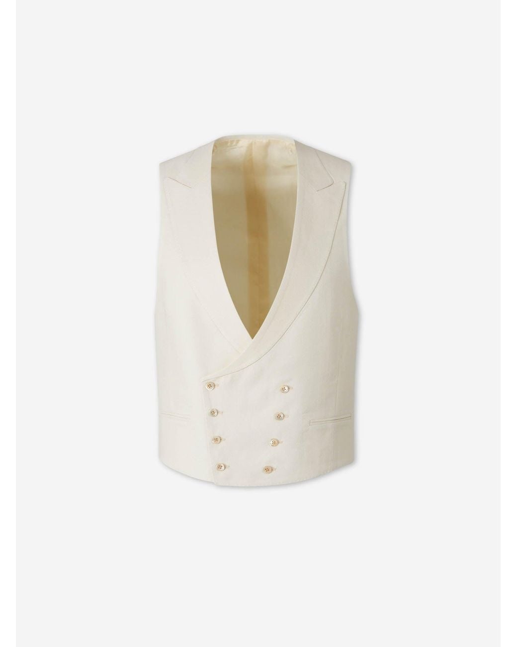Santa Eulalia White Classic Crossed Vest for men