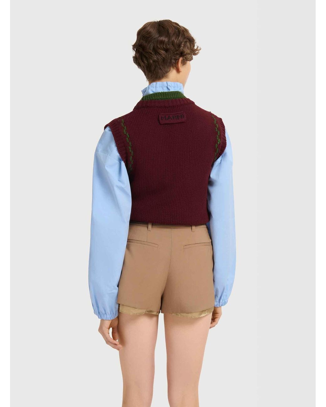 Marni Multicolor Intarsia Knit Vest