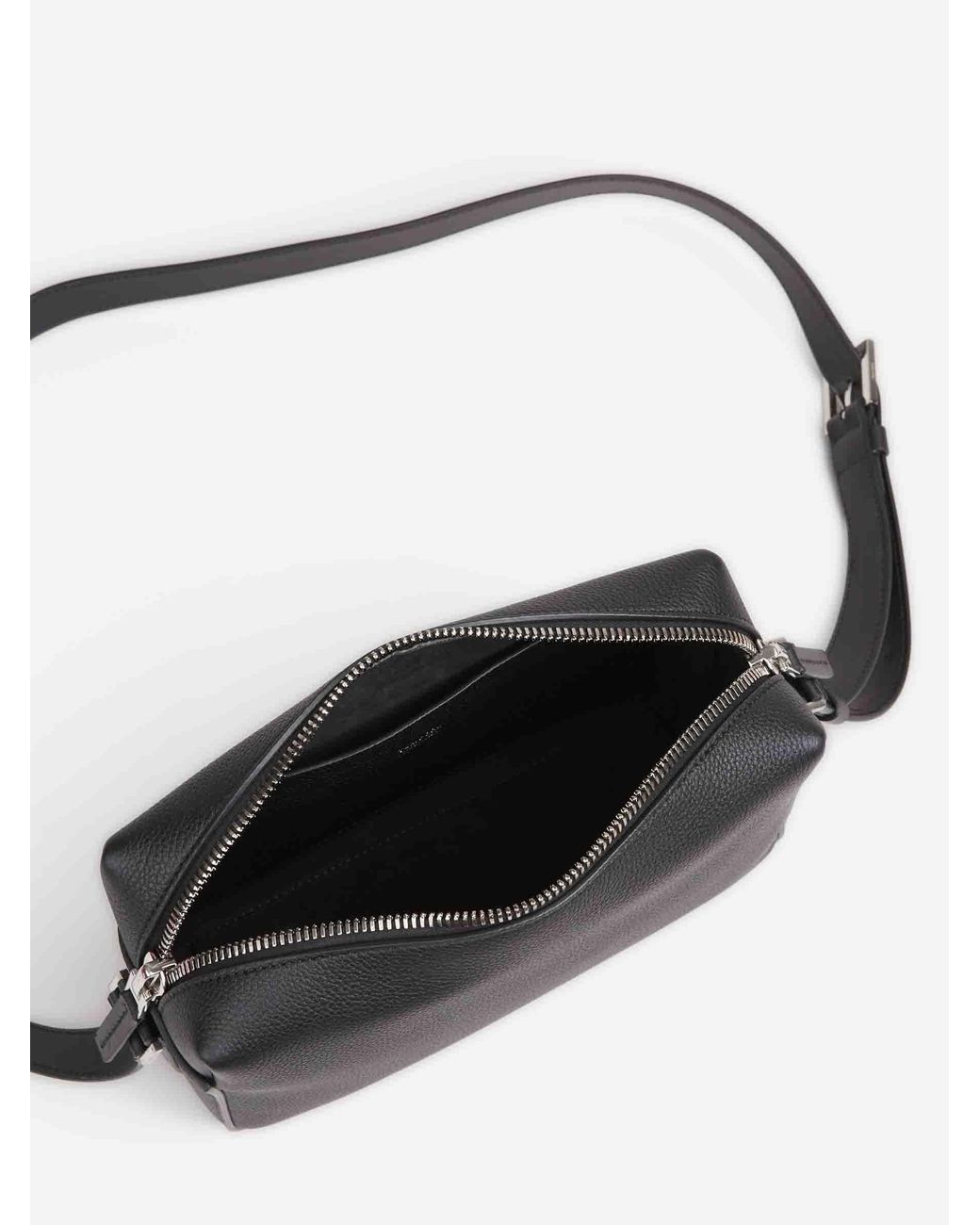 Tom Ford Black Leather Shoulder Bag for men
