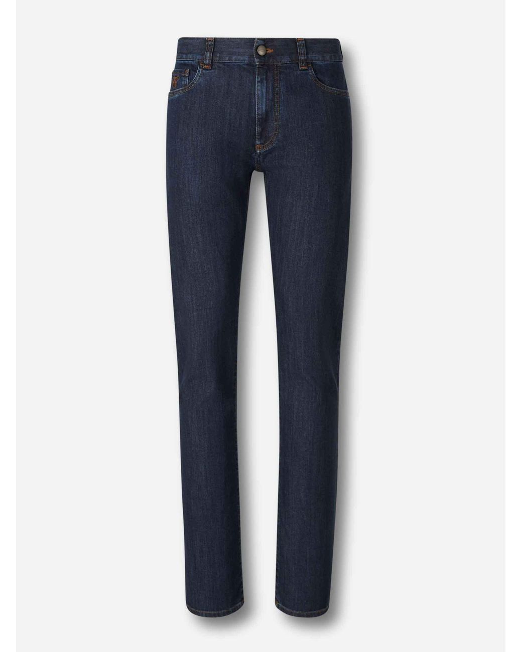 Canali Blue Flared Jeans for men
