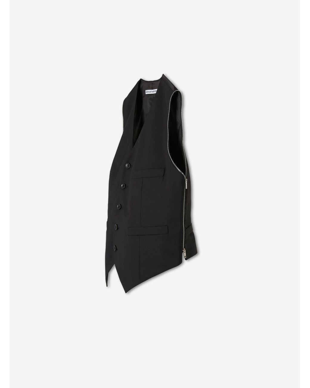 Alexander Wang Black Zip-Up Top Vest