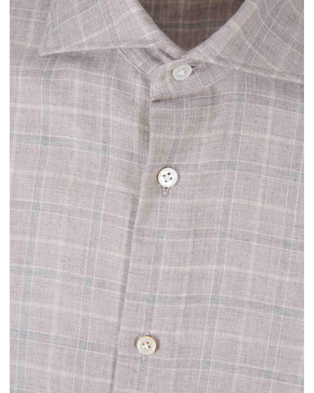 Vincenzo Di Ruggiero Green Wool Cotton Shirt for men