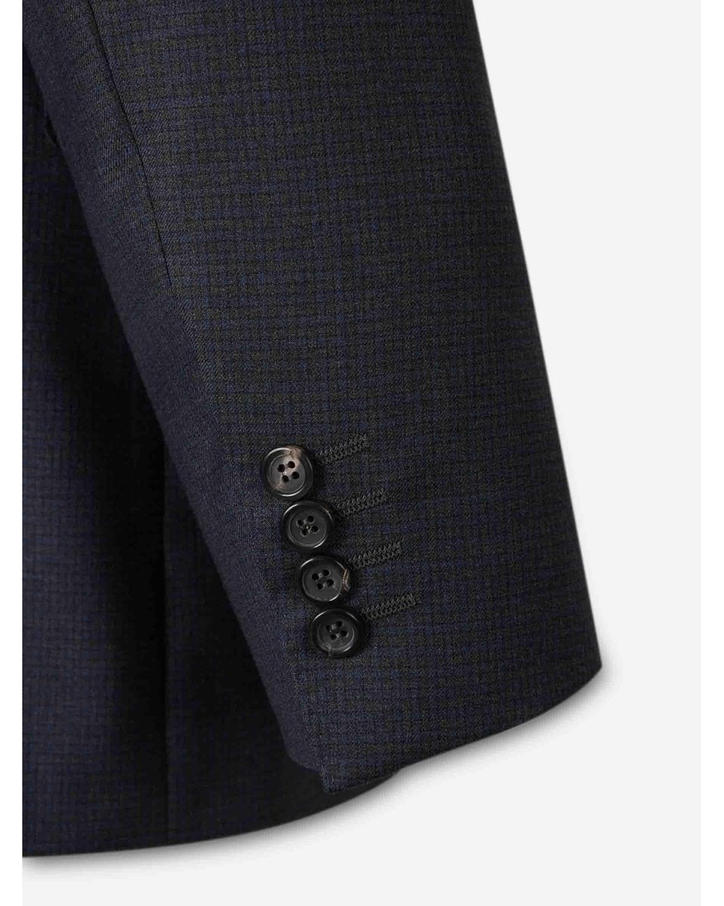 Canali Blue Straight Wool Suit for men