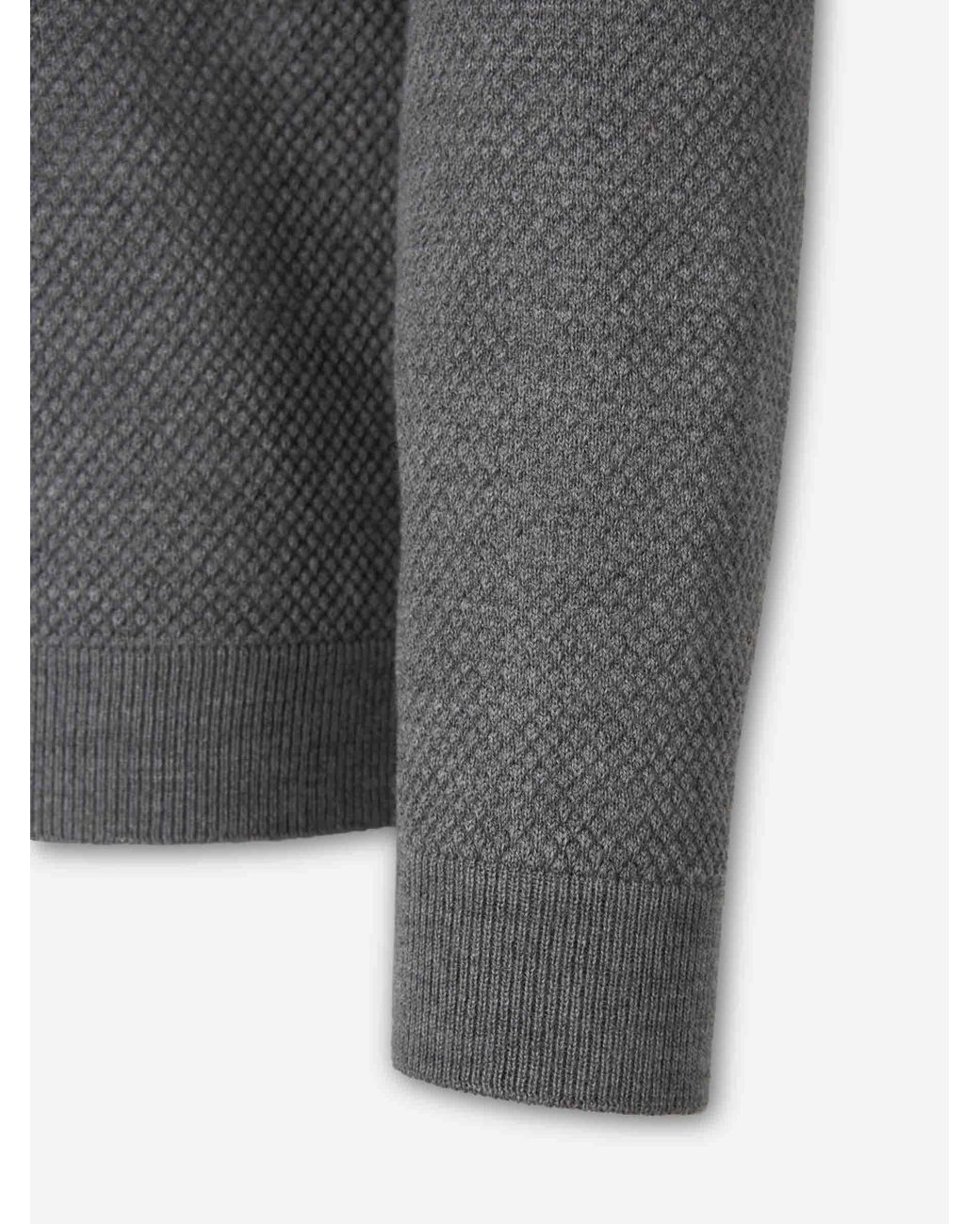 Zanone Gray Crew Neck Sweater for men