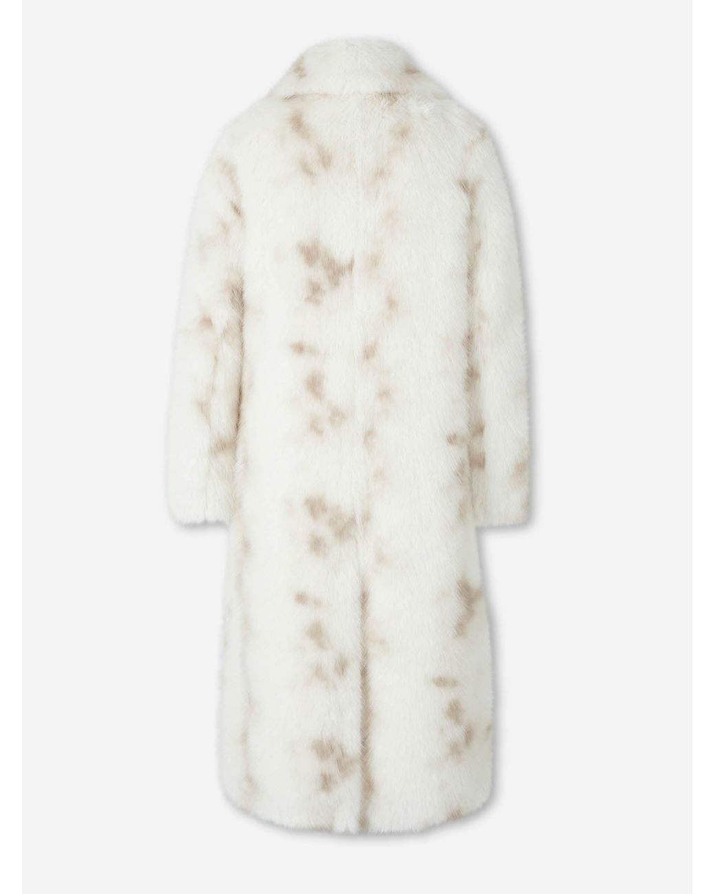 Herno White Lynx-Effect Fur Coat