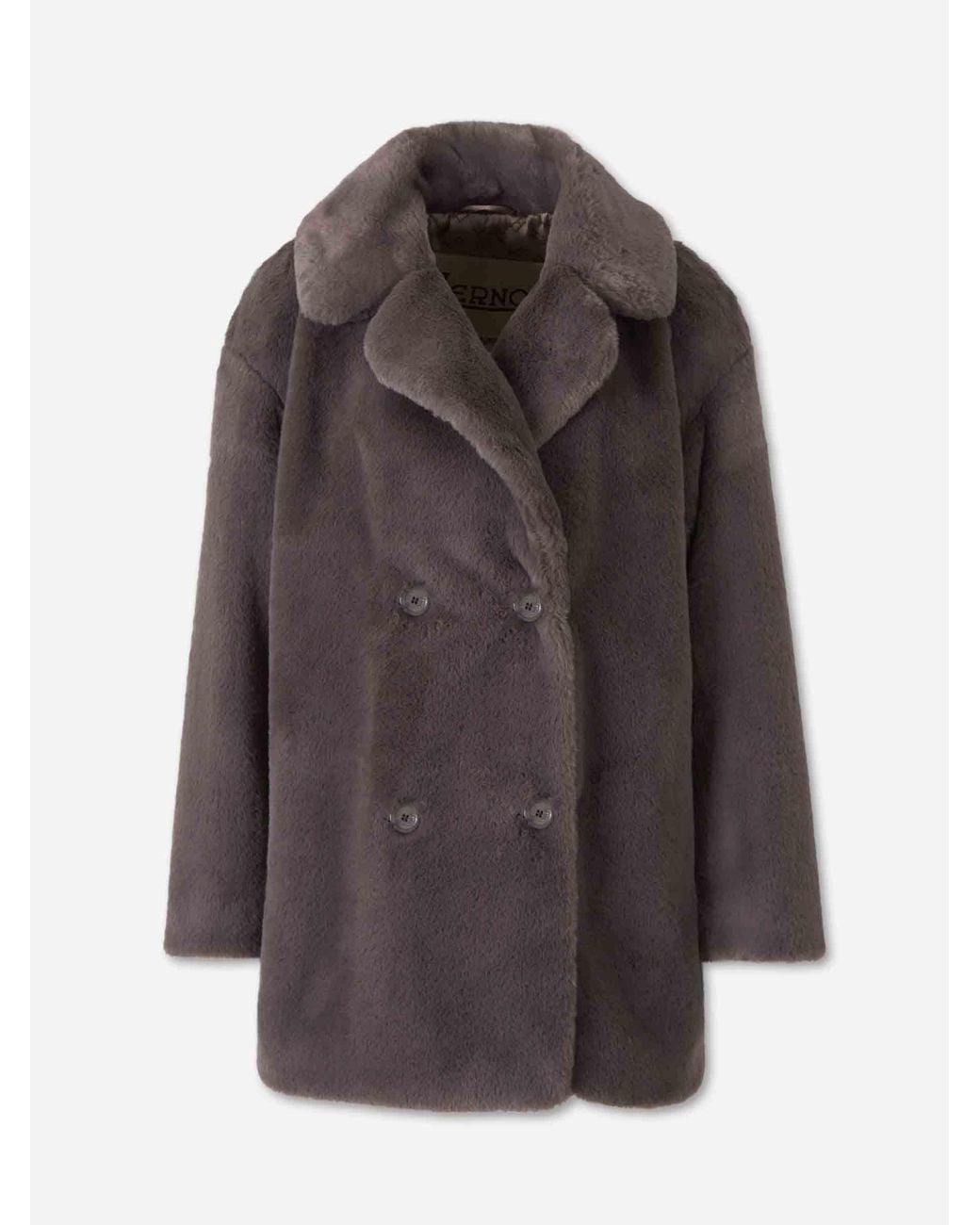 Herno Brown Short Fur Coat