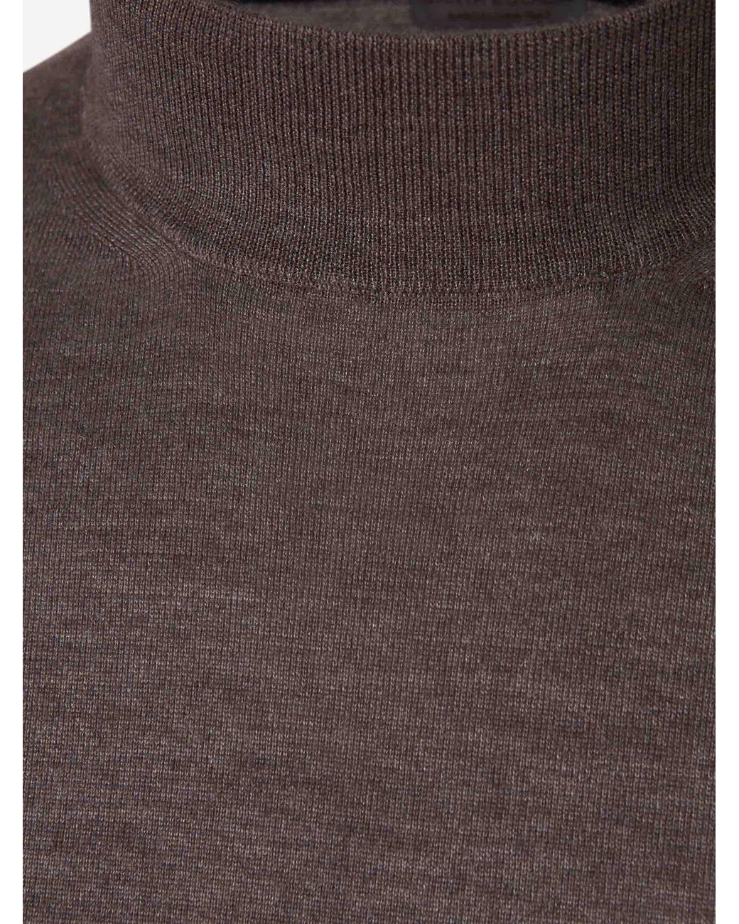 Santa Eulalia Brown Thin Turtleneck Sweater for men