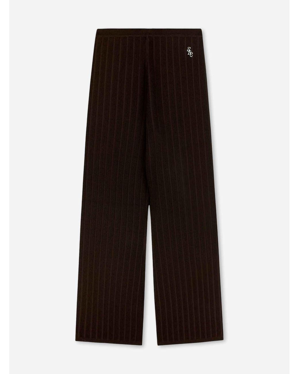 Sporty & Rich Brown Ribbed Knit Joggers