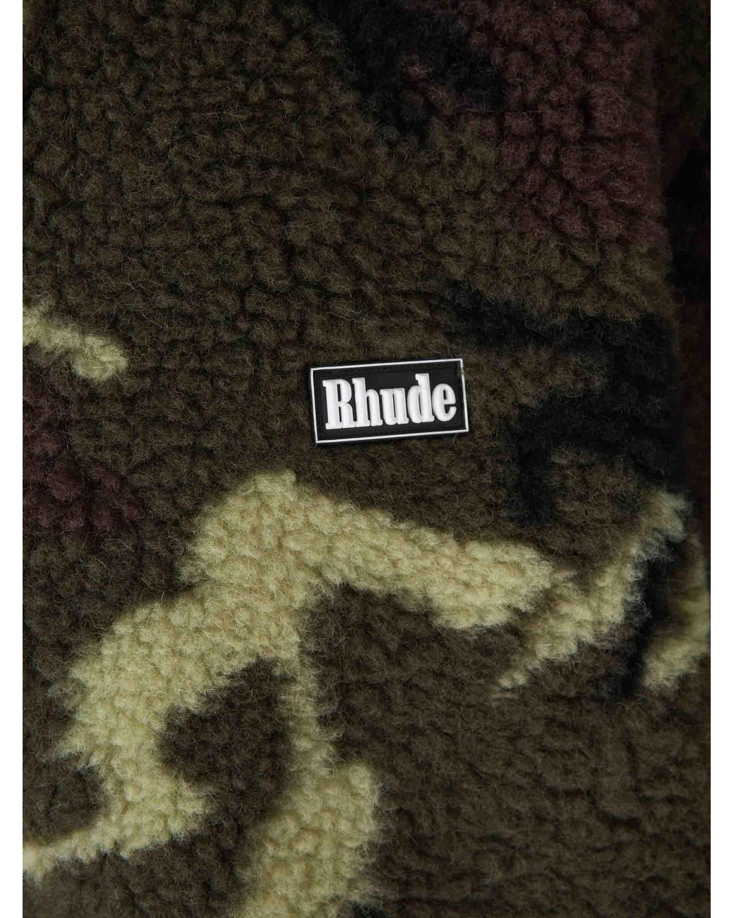 Rhude Black Logo Fleece Jacket for men