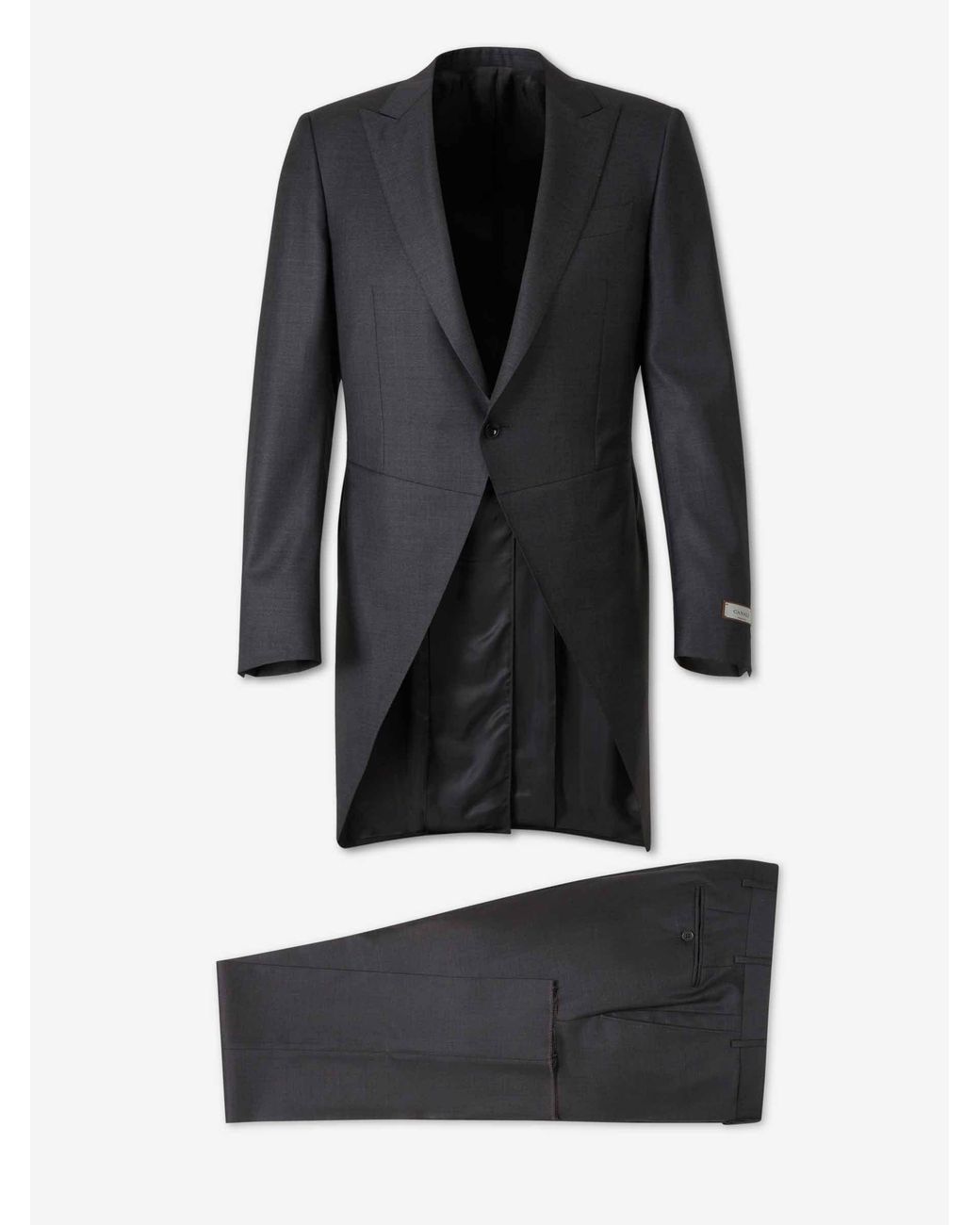 Canali Black Morning Suit And Wool Trousers for men
