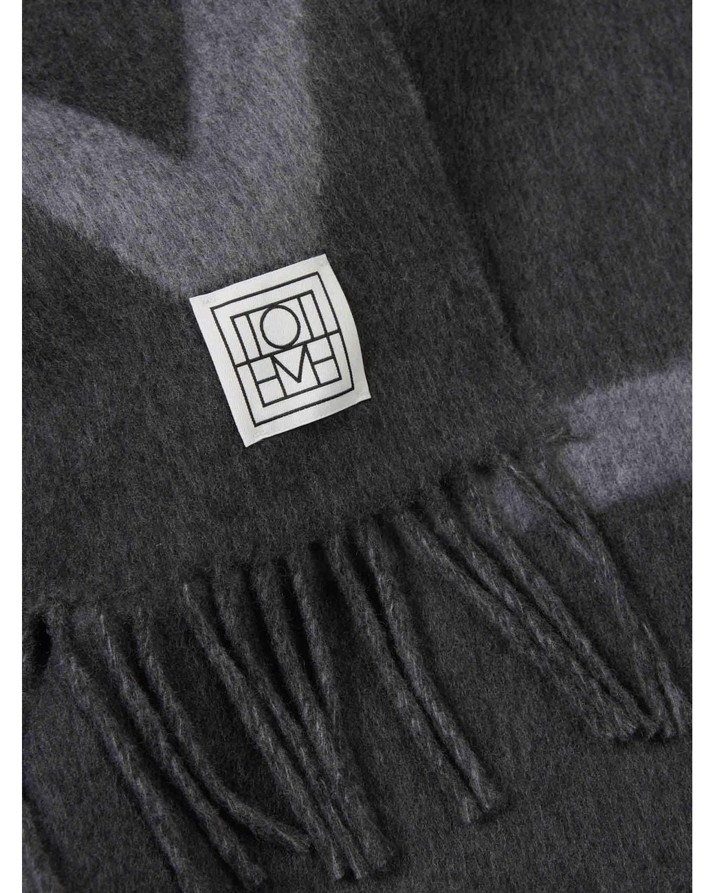 Sciarpa Di Lana Con Monogramma di Totême in Gray