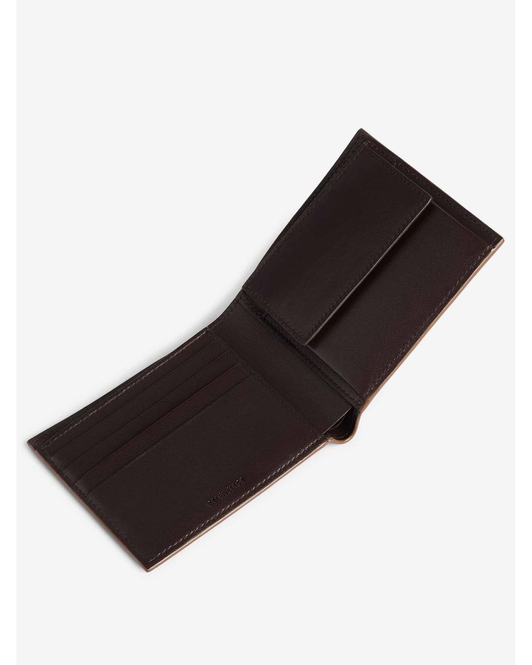 Balenciaga Brown Leather Logo Wallet for men