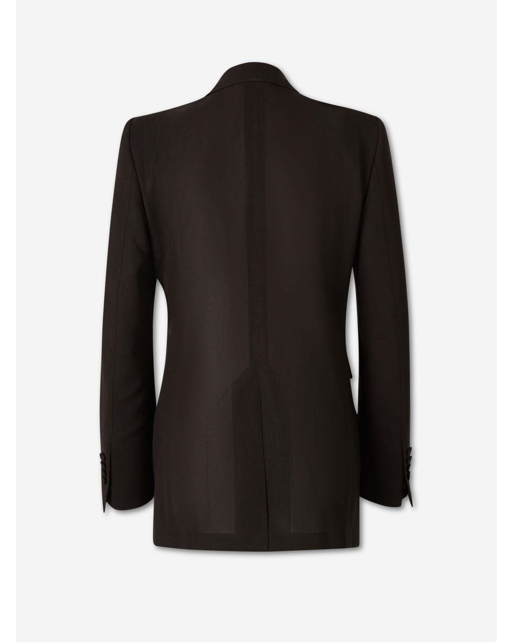 Tom Ford Black Double-Breasted Wool Blazer