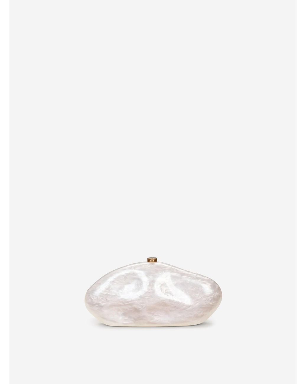 Cult Gaia White Caldera Clutch Bag