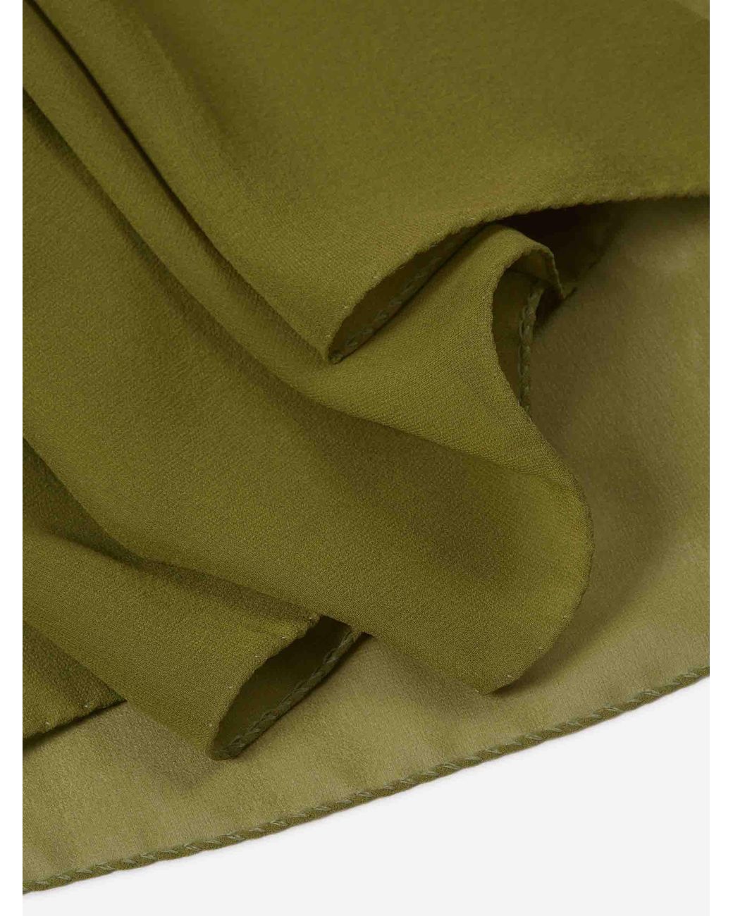 Santa Eulalia Green Plain Silk Scarf