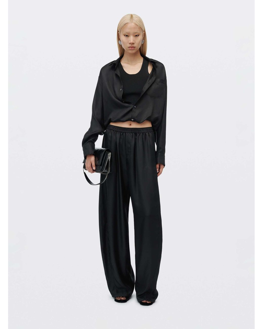 Camisa Top Capas Alexander Wang de color Black