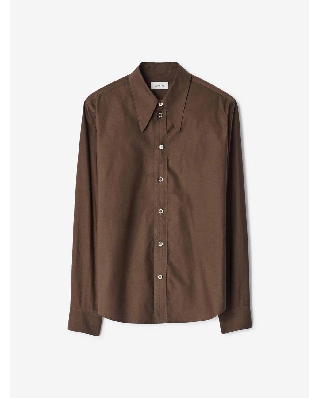 Lemaire Brown Plain Shirt