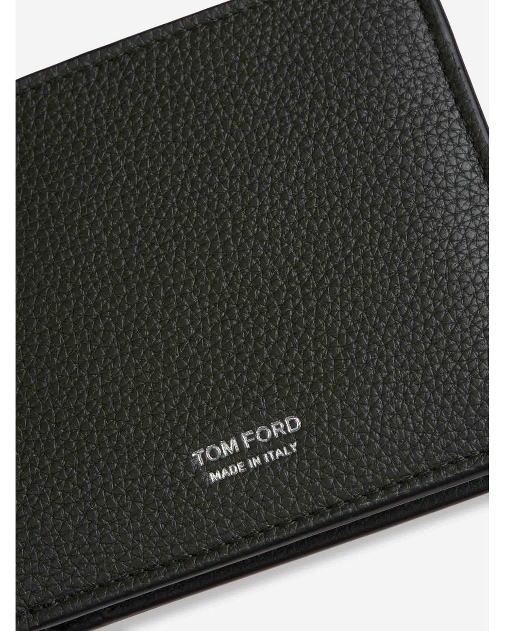 Tom Ford White Leather Folding Wallet for men