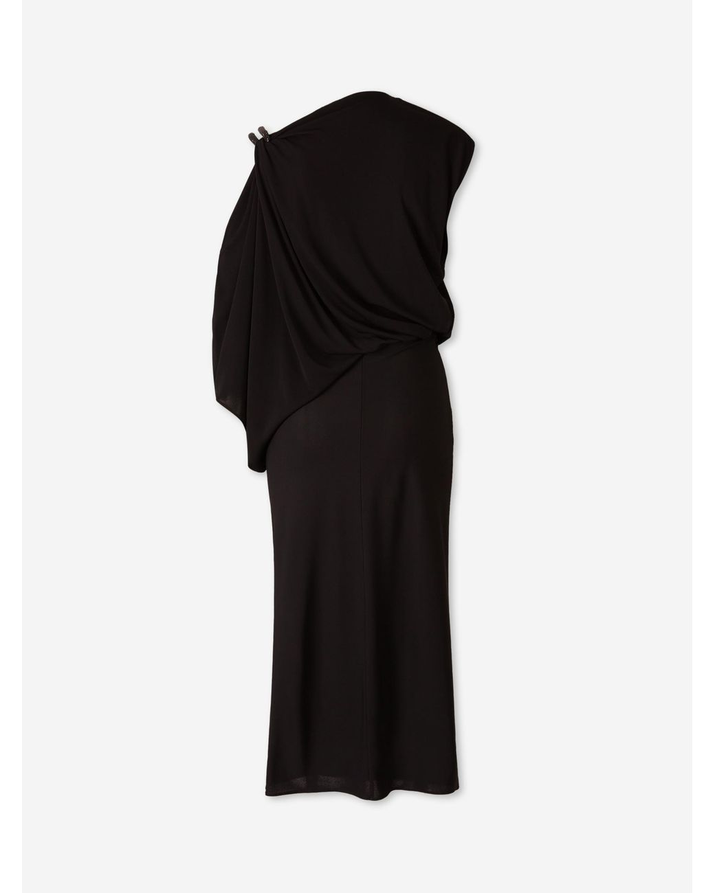 Tom Ford Black Asymmetrical Midi Dress