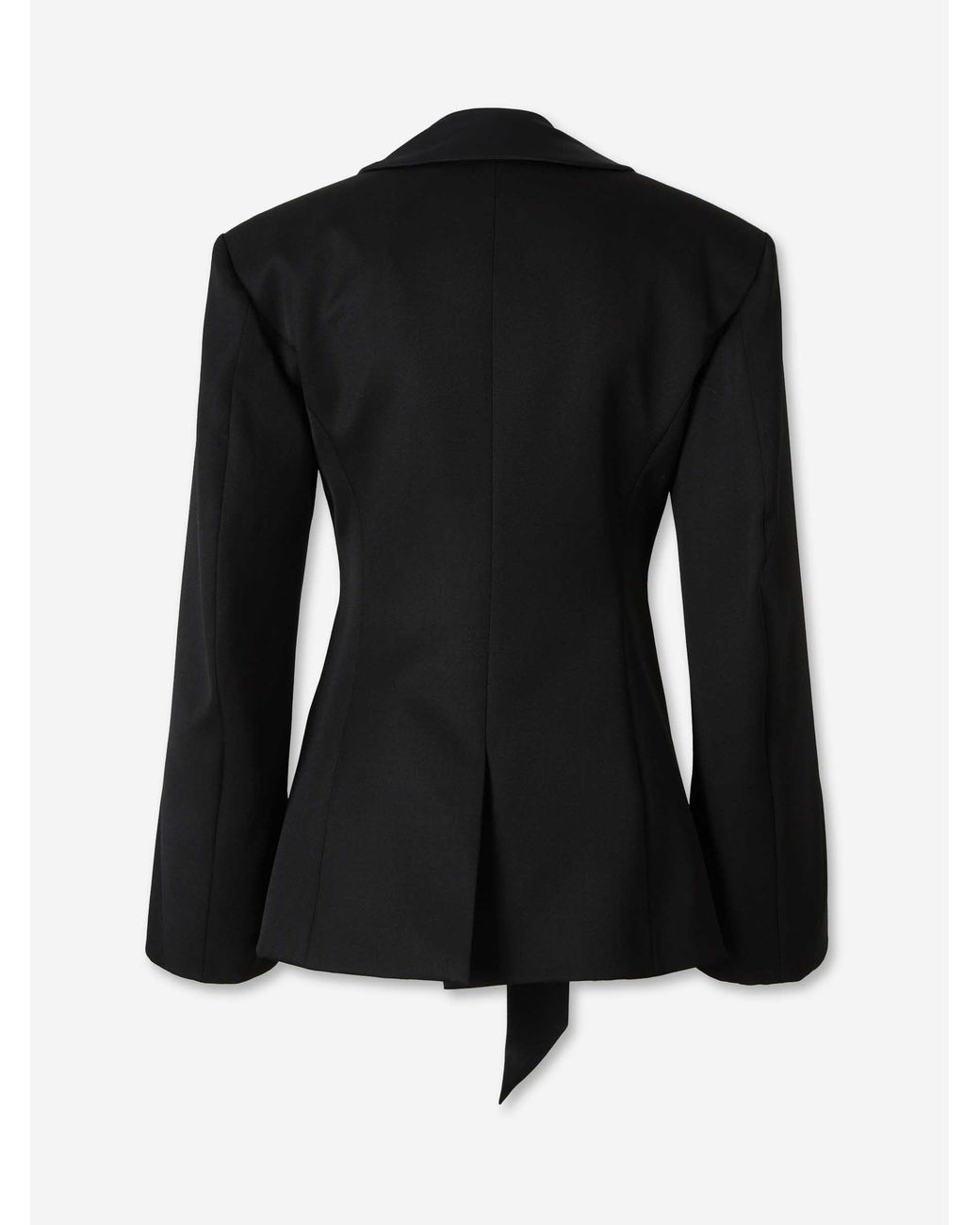The Attico Black Wool Tuxedo Blazer