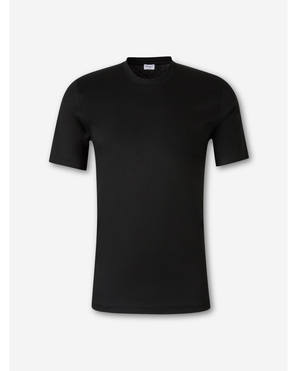 Zimmerli of Switzerland Black Round Neck T-Shirt for men