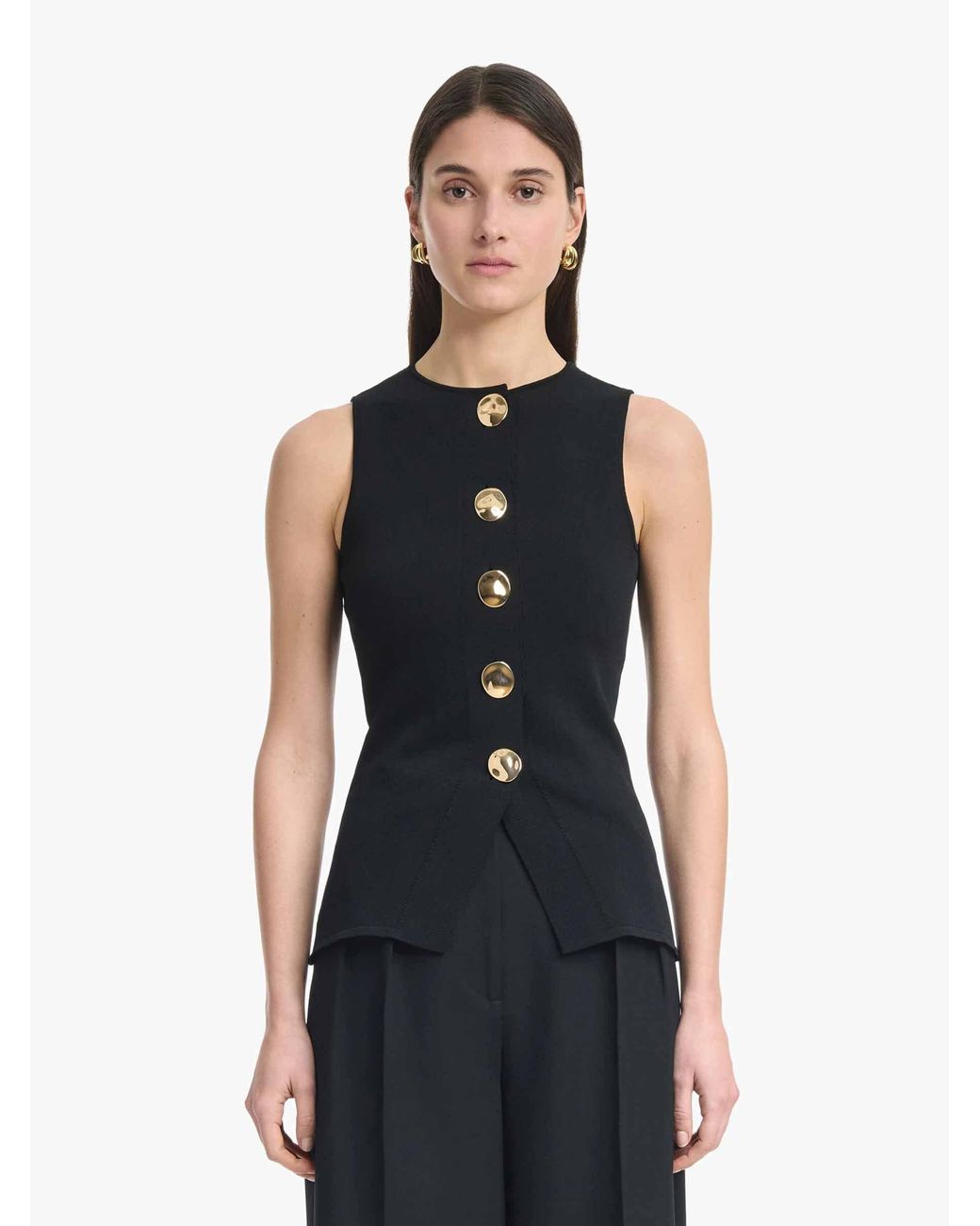 Altuzarra Black Harper's Point Top