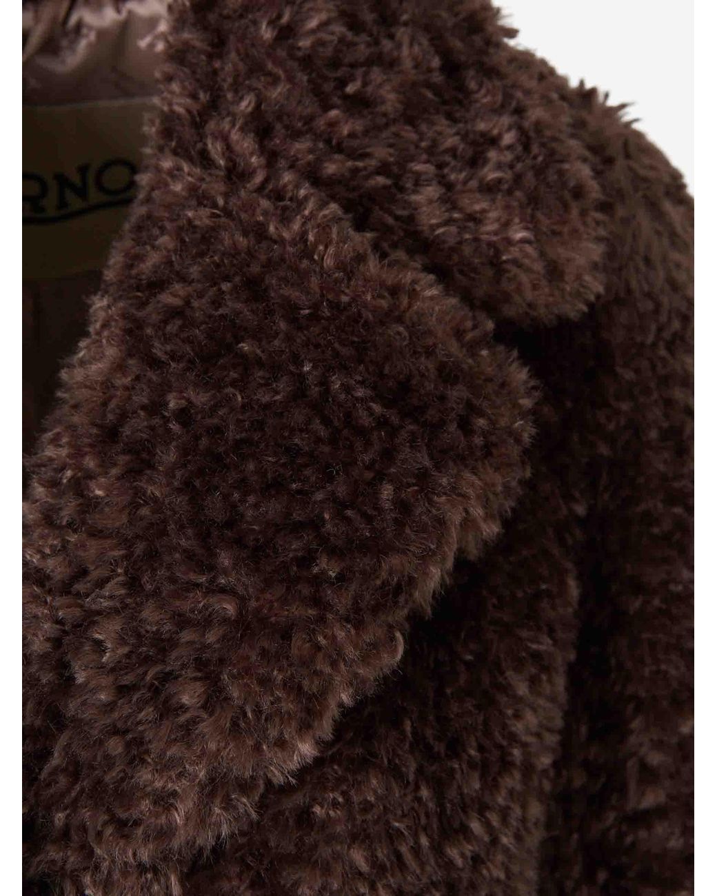 Herno Brown Teddy Coat