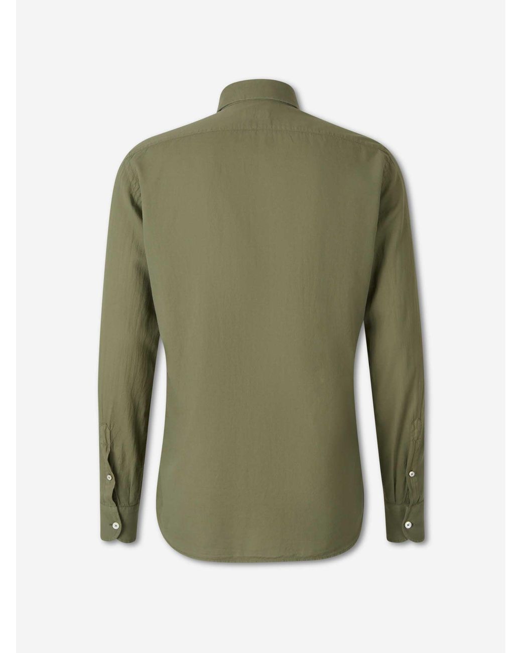 Santa Eulalia Green Plain Cotton Shirt for men