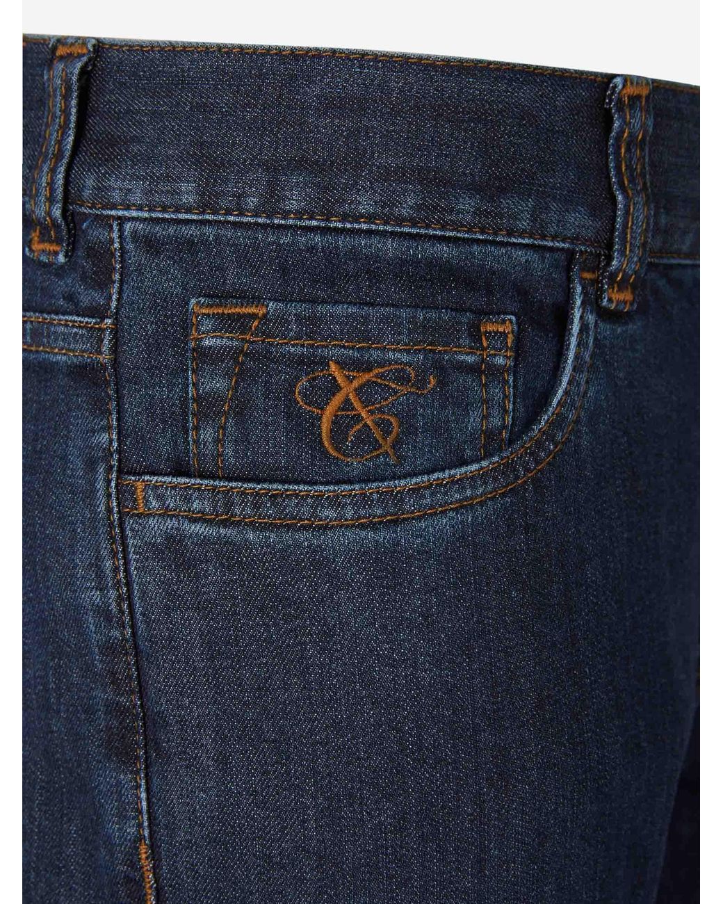 Canali Blue Flared Jeans for men