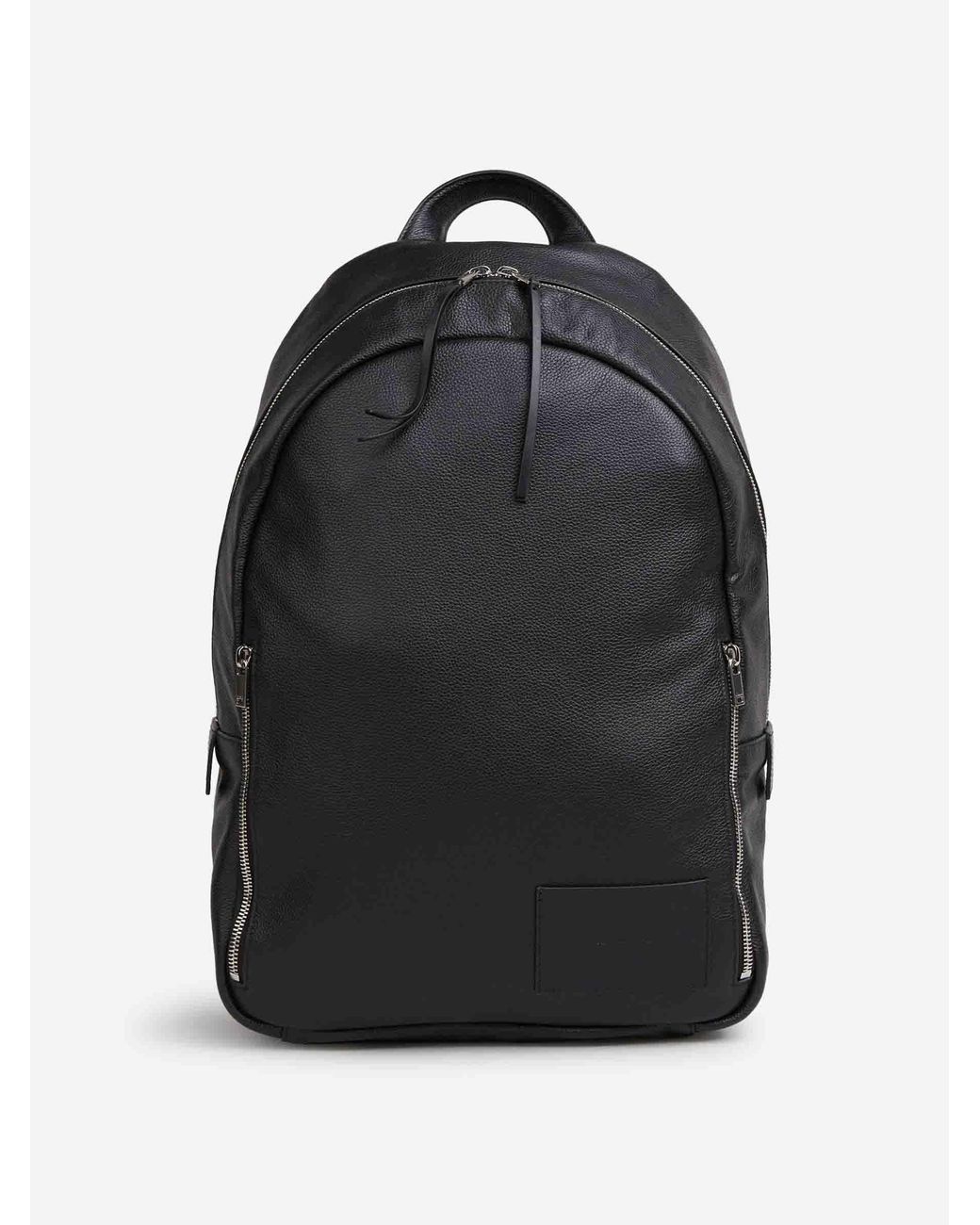 Jil Sander Black Leather Backpack for men