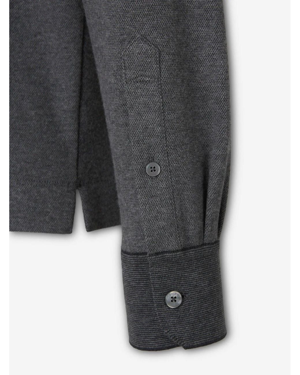 Zegna Gray Cotton Polo Shirt for men