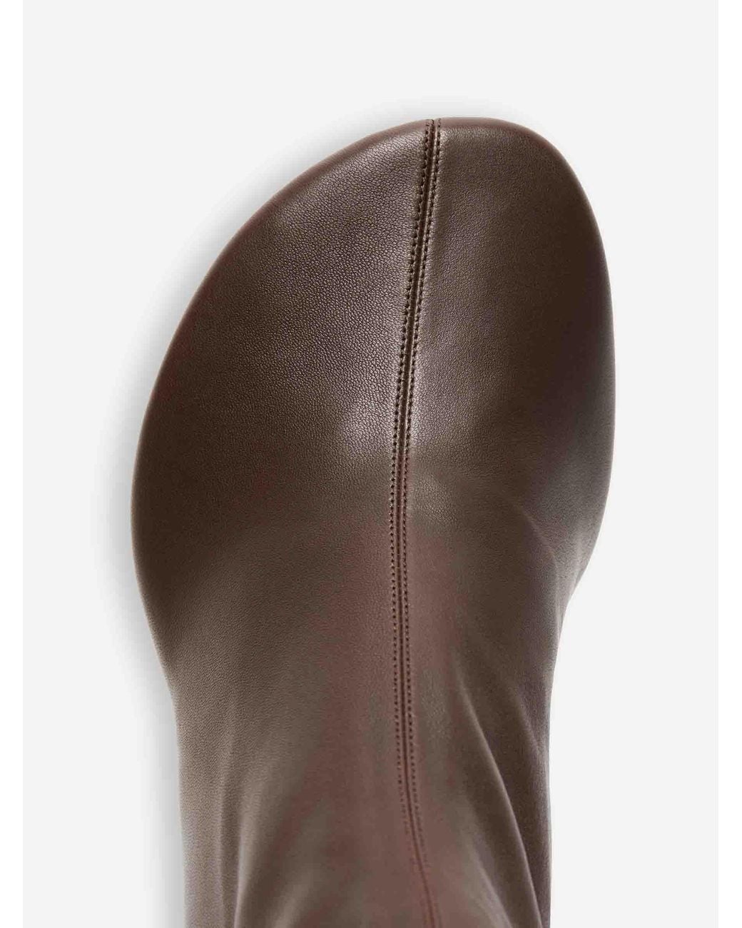 Acne Brown Elastic Leather Ankle Boots