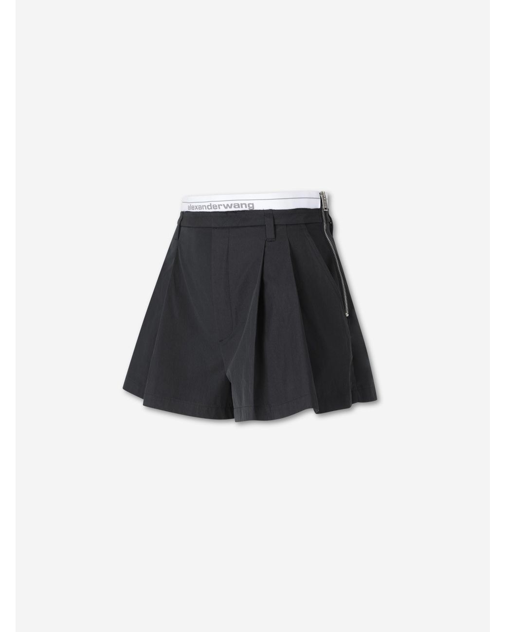 Alexander Wang Black Pleated Shorts