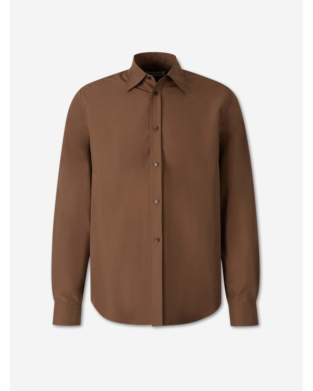 Jil Sander Brown Plain Polyester Shirt for men