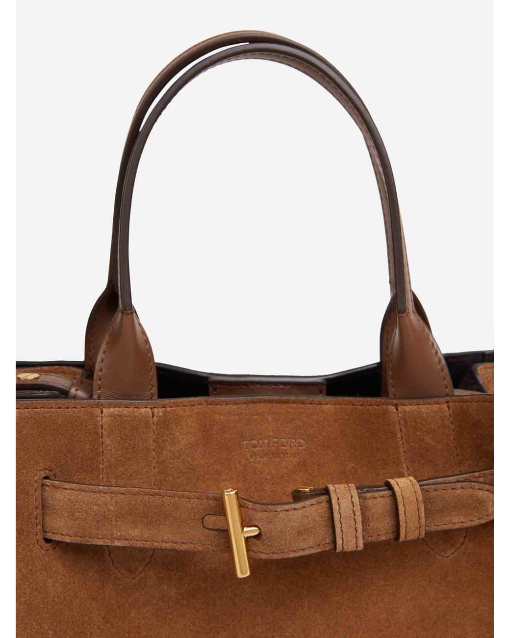 Tom Ford Brown Mini Suede Bag