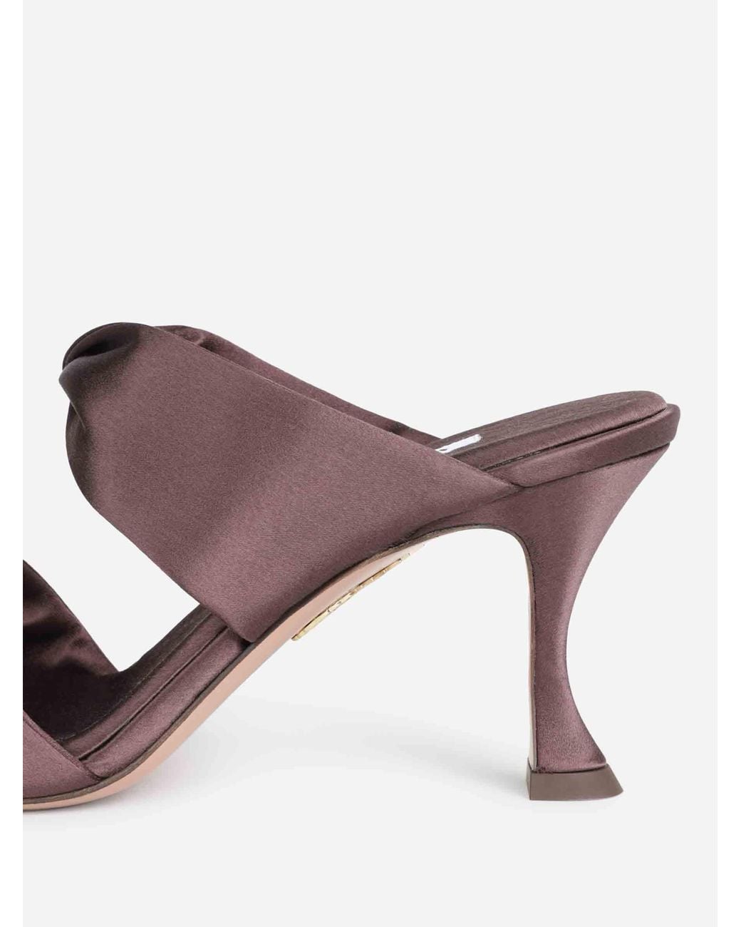Aquazzura Brown Twist 75 Sandals