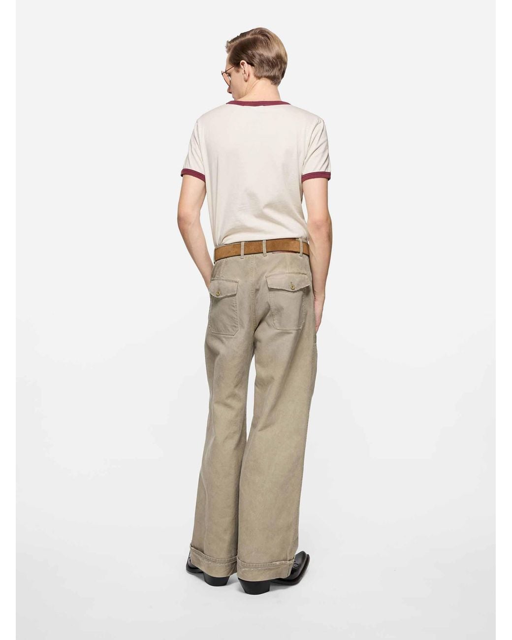 Acne White Distressed Effect Jeans for men