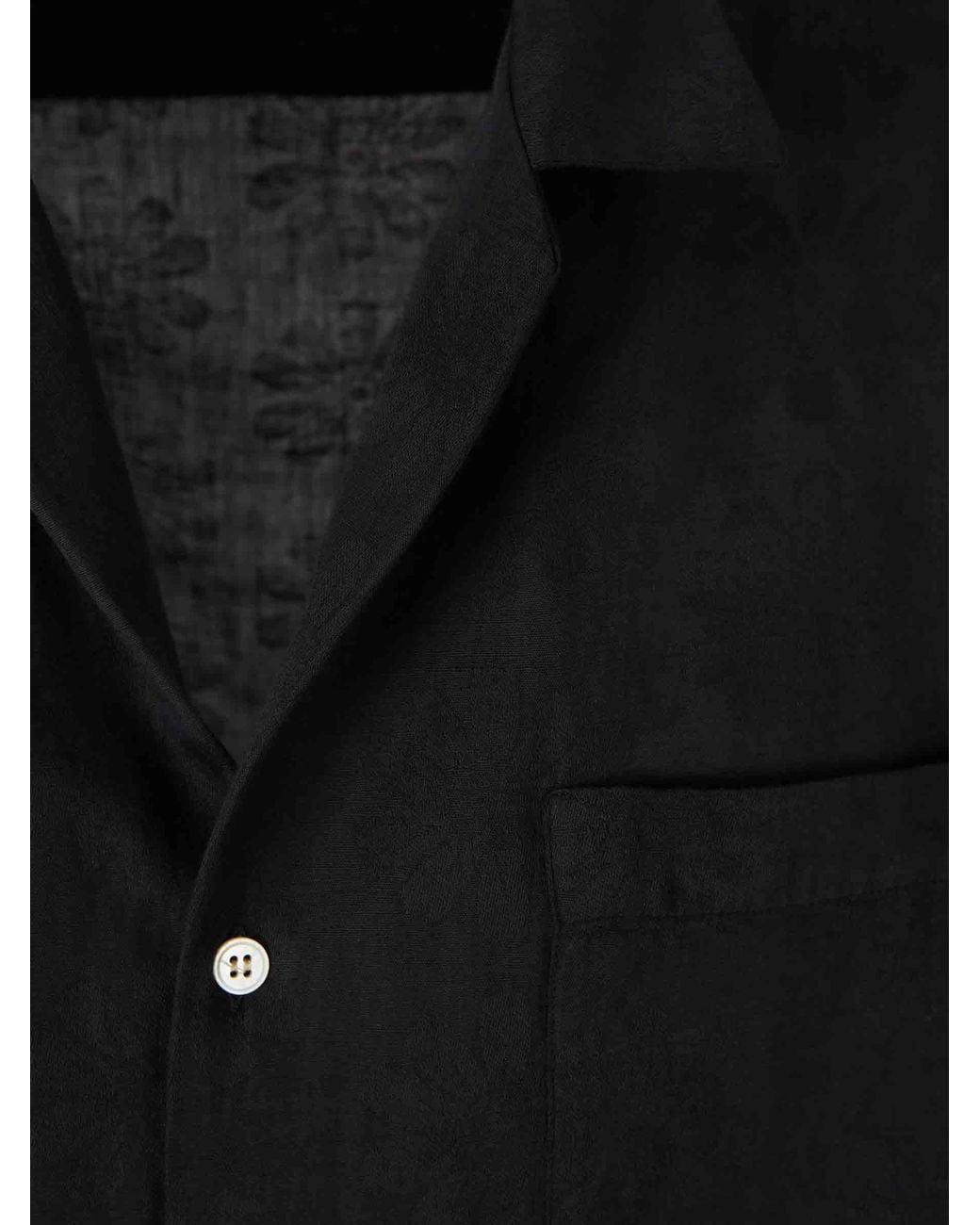 Vincenzo Di Ruggiero Black Linen Casual Shirt for men