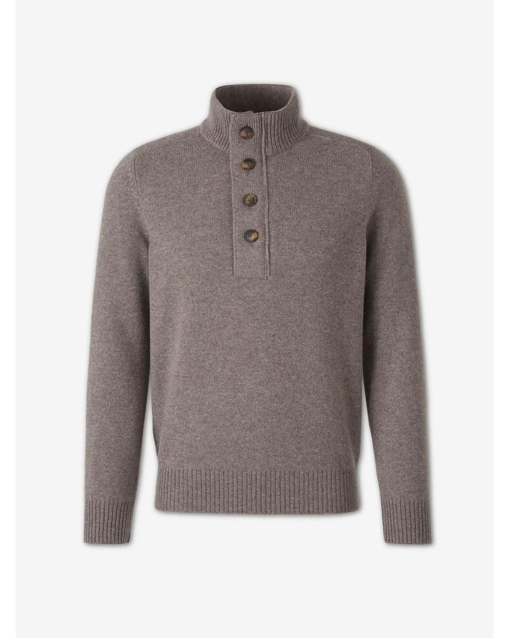 Santa Eulalia Gray High Neck Sweater for men