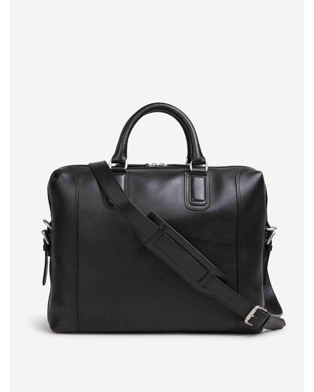 Officine Creative Black Jules 007 Briefcase for men