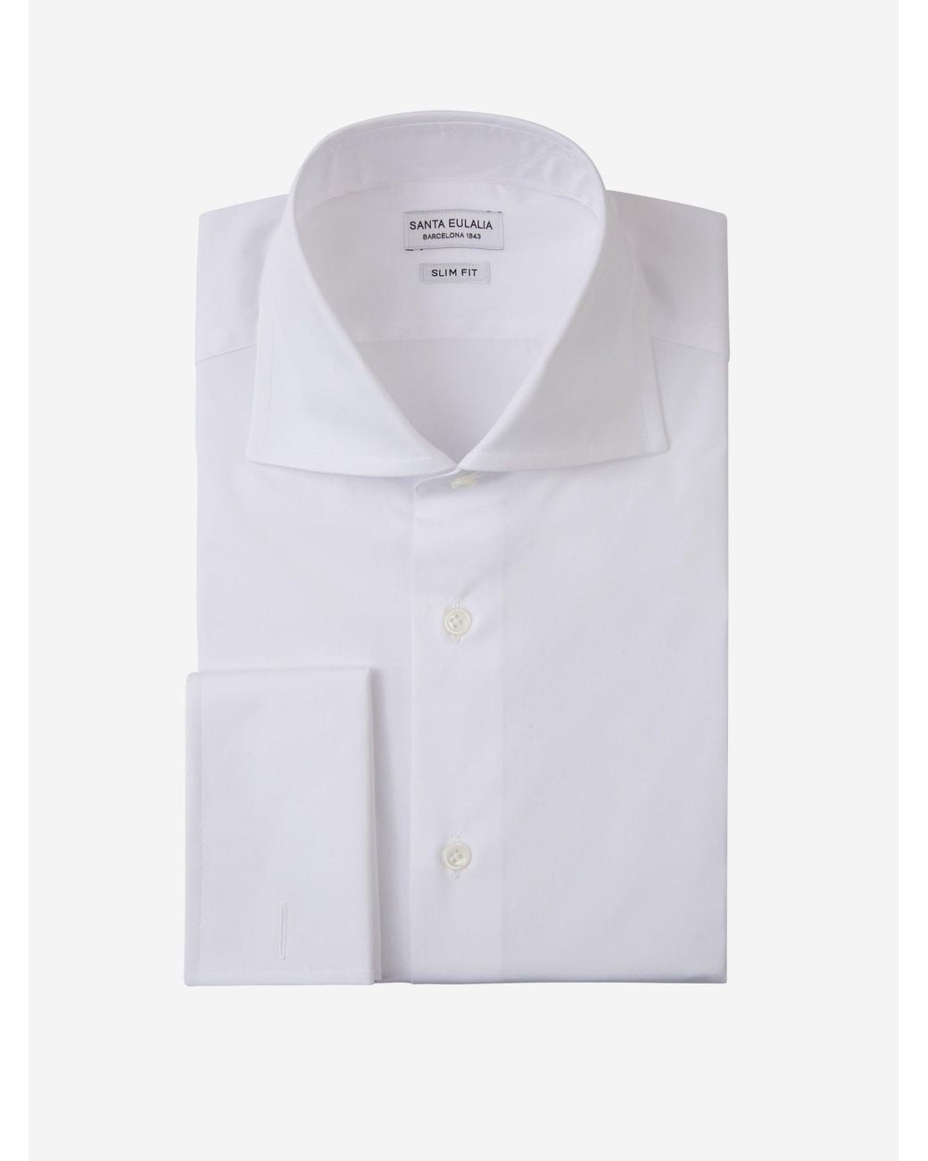 Santa Eulalia Blue Double Cuff Cotton Shirt for men
